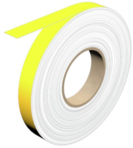 Polyvinyl chloride Label, (L x W) 30 m x 12 mm, yellow, Roll with 1 pcs