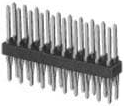 Pin header, 10 pole, pitch 2.54 mm, straight, black, 103542-4