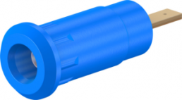 2 mm socket, flat plug connection, mounting Ø 8.3 mm, CAT III, blue, 65.9099-23