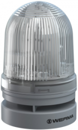 LED signal light with acoustics, Ø 85 mm, 110 dB, 3300 Hz, white, 12-24 V AC/DC, 461 420 70