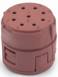 Socket contact insert, 9 pole, solder connection, straight, 73002730