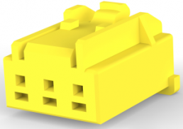 Plug housing, 3 pole, pitch 2.5 mm, straight, yellow, 3-1971793-4