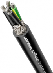TPE motor connection cable ÖLFLEX VFD 2XL 4 G 2.5 mm², AWG 14, shielded, black