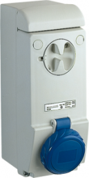 CEE wall socket, 3 pole, 32 A/200-250 V, blue, 6 h, IP65, 83092