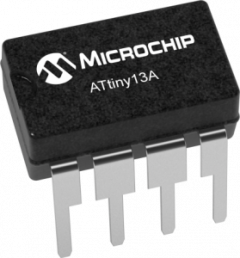 AVR microcontroller, 8 bit, 20 MHz, DIP-8, ATTINY13A-PU