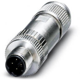 Plug, M12, 4 pole, IDC connection, screw locking, straight, 1554513