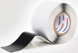 Self-sealing low voltage tape, 100 x 1 mm, PVC, black, 3 m, 711-00304