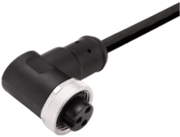 Sensor actuator cable, 7/8"-cable socket, angled to open end, 5 pole, 1.5 m, PUR, black, 9 A, 1292200150