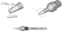 Desoldering tip, conical, Ø 1.8 mm, (L) 58 mm, C560012