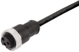Sensor actuator cable, 7/8"-cable socket, straight to open end, 4 pole, 5 m, PUR, black, 9 A, 1292140500