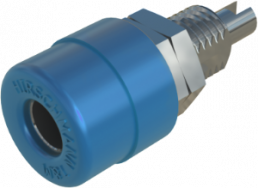 4 mm socket, screw connection, mounting Ø 8 mm, CAT O, blue, BIL 20 BL