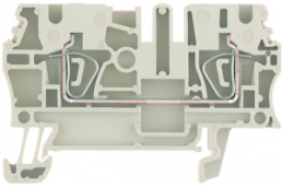 Through terminal block, spring balancer connection, 0.5-4.0 mm², 2 pole, 24 A, 8 kV, dark beige, 1608510000