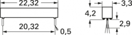 Proximity switch, PCB mounting, 1 Form A (N/O), 10 W, 200 V (DC), 0.5 A, Detection range 15 mm, MK06-8-B