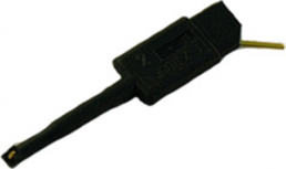 Miniature clamp test probe, black, max. 1 mm, L 35 mm, CAT O, pin 0.64 mm, KLEPS 064 PCH SW