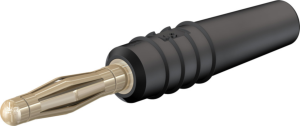 2 mm plug, solder connection, 0.5 mm², black, 22.2618-21