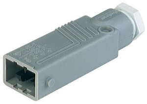 Plug, 5 pole, cable assembly, crimp connection, 1.0 mm², gray, 931692106