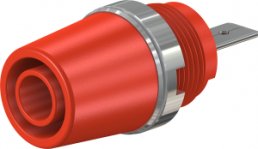 4 mm socket, flat plug connection, mounting Ø 12.2 mm, CAT II, red, 23.3110-22