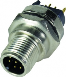 Plug, 8 pole, solder cup, screw locking, straight, 21033211831