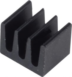 IC heatsink, 10 x 6.3 x 4.8 mm, 75 K/W, black anodized
