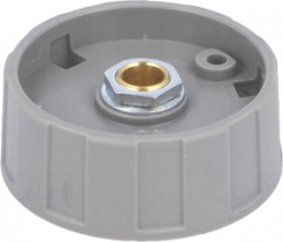 Rotary knob, 6 mm, plastic, gray, Ø 40 mm, H 15 mm, A2540068