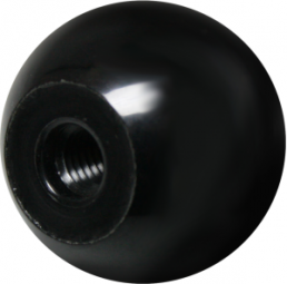 Ball knob, 8 mm, plastic, black, Ø 18 mm, H 29 mm, 107 0832 699 15